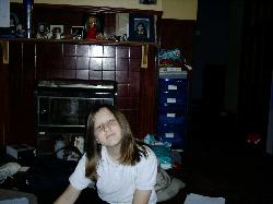 And she's *still* doing homework!
