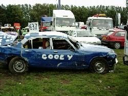 The mangled wreckage
