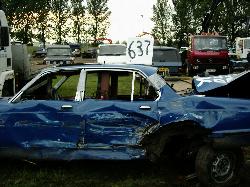 The mangled wreckage
