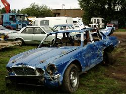 The mangled wreckage

